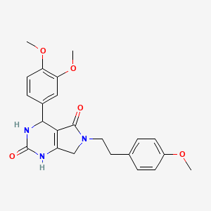 4-(3,4-dimethoxyphenyl)-6-(4-methoxyphenethyl)-3,4,6,7-tetrahydro-1H-pyrrolo[3,4-d]pyrimidine-2,5-dione