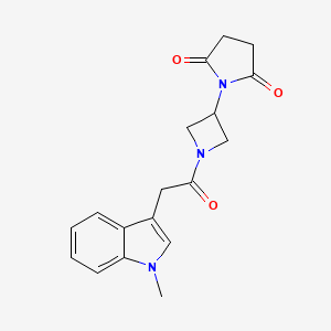 1-(1-(2-(1-methyl-1H-indol-3-yl)acetyl)azetidin-3-yl)pyrrolidine-2,5-dione
