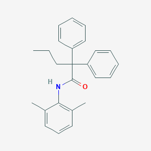 molecular formula C25H27NO B286594 N-(2,6-dimethylphenyl)-2,2-diphenylpentanamide 