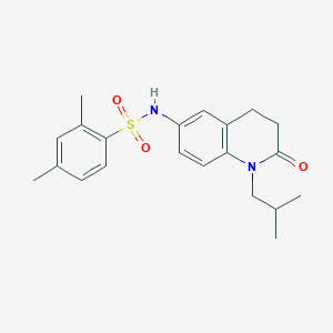 molecular formula C21H26N2O3S B2865940 N~1~-(1-异丁基-2-氧代-1,2,3,4-四氢-6-喹啉基)-2,4-二甲基-1-苯磺酰胺 CAS No. 942003-08-9