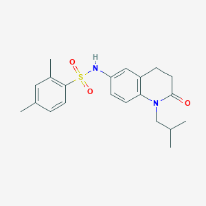 molecular formula C21H26N2O3S B2865940 N~1~-(1-isobutyl-2-oxo-1,2,3,4-tetrahydro-6-quinolinyl)-2,4-dimethyl-1-benzenesulfonamide CAS No. 942003-08-9