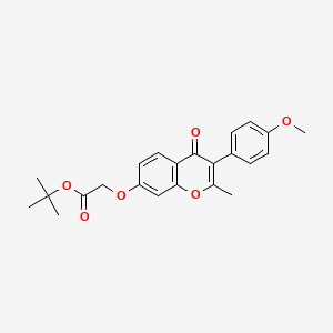 molecular formula C23H24O6 B2865943 叔丁基 2-((3-(4-甲氧基苯基)-2-甲基-4-氧代-4H-色烯-7-基)氧基)乙酸酯 CAS No. 610762-72-6