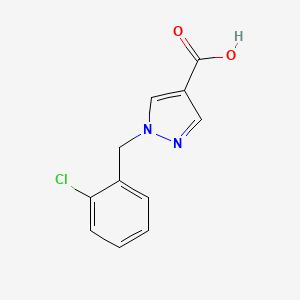 molecular formula C11H9ClN2O2 B2865950 1-(2-氯苄基)-1H-吡唑-4-羧酸 CAS No. 877977-33-8