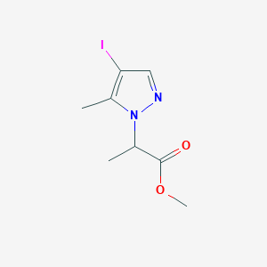 molecular formula C8H11IN2O2 B2865953 Methyl 2-(4-iodo-5-methyl-1H-pyrazol-1-yl)propanoate CAS No. 1354703-59-5