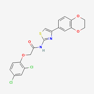 2-(2,4-dichlorophenoxy)-N-[4-(2,3-dihydro-1,4-benzodioxin-6-yl)-1,3-thiazol-2-yl]acetamide