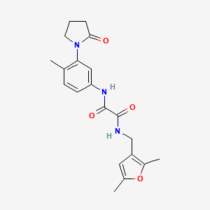 N1-((2,5-dimethylfuran-3-yl)methyl)-N2-(4-methyl-3-(2-oxopyrrolidin-1-yl)phenyl)oxalamide