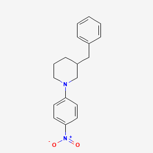 molecular formula C18H20N2O2 B2865961 3-Benzyl-1-(4-nitrophenyl)piperidine CAS No. 136423-31-9