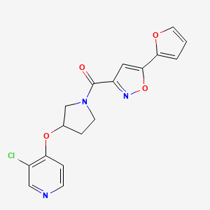 (3-((3-Chloropyridin-4-yl)oxy)pyrrolidin-1-yl)(5-(furan-2-yl)isoxazol-3-yl)methanone