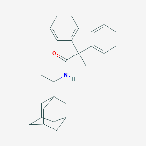 molecular formula C27H33NO B286599 N-[1-(1-adamantyl)ethyl]-2,2-diphenylpropanamide 