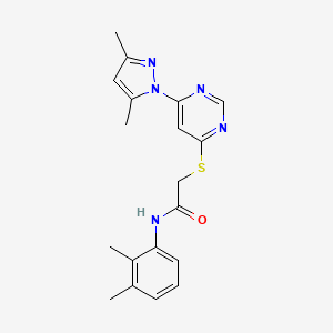 molecular formula C19H21N5OS B2865991 2-((6-(3,5-dimethyl-1H-pyrazol-1-yl)pyrimidin-4-yl)thio)-N-(2,3-dimethylphenyl)acetamide CAS No. 1251710-56-1