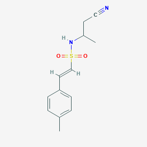 molecular formula C13H16N2O2S B2865996 (E)-N-(1-cyanopropan-2-yl)-2-(4-methylphenyl)ethenesulfonamide CAS No. 1258831-27-4