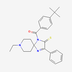 1-(4-Tert-butylbenzoyl)-8-ethyl-3-phenyl-1,4,8-triazaspiro[4.5]dec-3-ene-2-thione