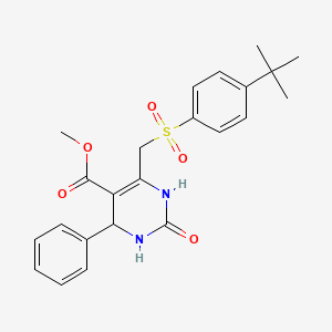 Methyl 6-(((4-(tert-butyl)phenyl)sulfonyl)methyl)-2-oxo-4-phenyl-1,2,3,4-tetrahydropyrimidine-5-carboxylate
