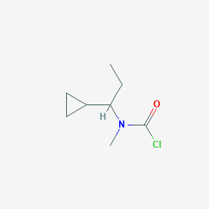 molecular formula C8H14ClNO B2866010 N-(1-Cyclopropylpropyl)-N-methylcarbamoyl chloride CAS No. 2288464-02-6