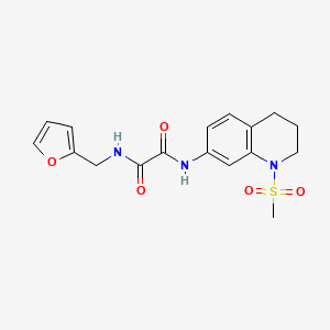 molecular formula C17H19N3O5S B2866031 N-(furan-2-ylmethyl)-N'-(1-methylsulfonyl-3,4-dihydro-2H-quinolin-7-yl)oxamide CAS No. 941894-11-7