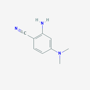 molecular formula C9H11N3 B2866033 2-氨基-4-(二甲氨基)苯甲腈 CAS No. 28340-63-8