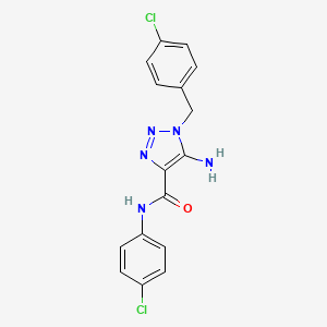 molecular formula C16H13Cl2N5O B2866038 5-氨基-1-(4-氯苄基)-N-(4-氯苯基)-1H-1,2,3-三唑-4-甲酰胺 CAS No. 899736-27-7