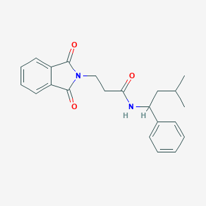 molecular formula C22H24N2O3 B286604 3-(1,3-dioxo-1,3-dihydro-2H-isoindol-2-yl)-N-(3-methyl-1-phenylbutyl)propanamide 