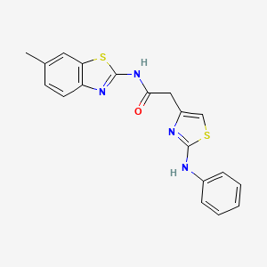 N-(6-methylbenzo[d]thiazol-2-yl)-2-(2-(phenylamino)thiazol-4-yl)acetamide
