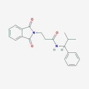 molecular formula C21H22N2O3 B286605 3-(1,3-dioxo-1,3-dihydro-2H-isoindol-2-yl)-N-(2-methyl-1-phenylpropyl)propanamide 