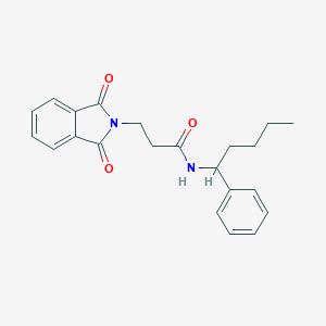 molecular formula C22H24N2O3 B286606 3-(1,3-dioxo-1,3-dihydro-2H-isoindol-2-yl)-N-(1-phenylpentyl)propanamide 