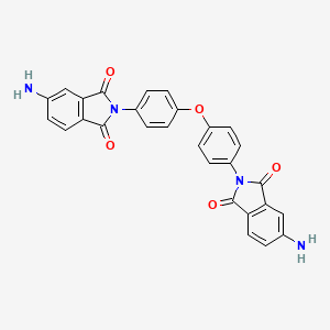 molecular formula C28H18N4O5 B2866066 5-氨基-2-[4-[4-(5-氨基-1,3-二氧代异吲哚啉-2-基)苯氧基]苯基]异吲哚啉-1,3-二酮 CAS No. 24200-78-0