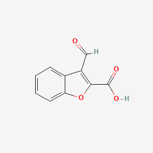 molecular formula C10H6O4 B2866072 3-Formyl-1-benzofuran-2-carboxylic acid CAS No. 136229-42-0