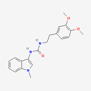 molecular formula C20H23N3O3 B2866074 1-(3,4-dimethoxyphenethyl)-3-(1-methyl-1H-indol-3-yl)urea CAS No. 899990-43-3