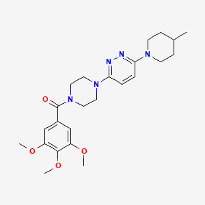 (4-(6-(4-Methylpiperidin-1-yl)pyridazin-3-yl)piperazin-1-yl)(3,4,5-trimethoxyphenyl)methanone