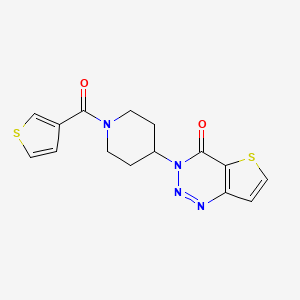 3-(1-(thiophene-3-carbonyl)piperidin-4-yl)thieno[3,2-d][1,2,3]triazin-4(3H)-one