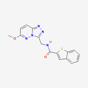 molecular formula C16H13N5O2S B2866079 N-((6-甲氧基-[1,2,4]三唑并[4,3-b]哒嗪-3-基)甲基)苯并[b]噻吩-2-甲酰胺 CAS No. 2034550-25-7
