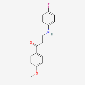 molecular formula C16H16FNO2 B2866080 3-(4-Fluoroanilino)-1-(4-methoxyphenyl)-1-propanone CAS No. 477320-46-0