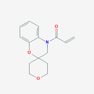 molecular formula C15H17NO3 B2866085 1-Spiro[3H-1,4-benzoxazine-2,4'-oxane]-4-ylprop-2-en-1-one CAS No. 2305526-56-9