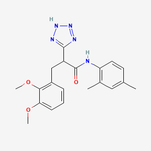 3-(2,3-dimethoxyphenyl)-N-(2,4-dimethylphenyl)-2-(1H-tetrazol-5-yl)propanamide
