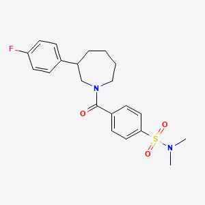 molecular formula C21H25FN2O3S B2866090 4-(3-(4-fluorophenyl)azepane-1-carbonyl)-N,N-dimethylbenzenesulfonamide CAS No. 1797304-86-9