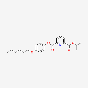molecular formula C22H27NO5 B2866105 2-(4-(Hexyloxy)phenyl) 6-isopropyl pyridine-2,6-dicarboxylate CAS No. 312755-33-2