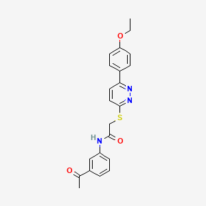 molecular formula C22H21N3O3S B2866106 N-(3-乙酰基苯基)-2-[6-(4-乙氧基苯基)嘧啶-3-基]硫代乙酰胺 CAS No. 872689-25-3