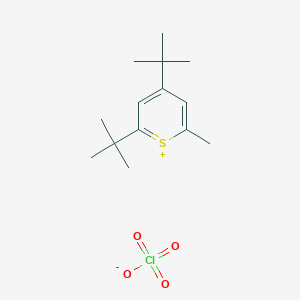 molecular formula C14H23ClO4S B2866109 2,4-二叔丁基-6-甲硫代吡喃鎓高氯酸盐 CAS No. 102348-40-3