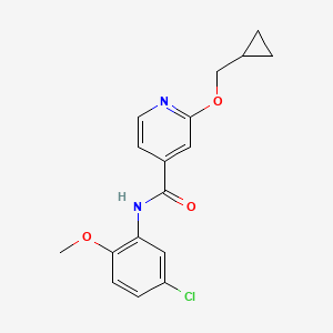 molecular formula C17H17ClN2O3 B2866110 N-(5-chloro-2-methoxyphenyl)-2-(cyclopropylmethoxy)isonicotinamide CAS No. 2034358-90-0