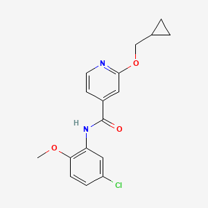 molecular formula C17H17ClN2O3 B2866110 N-(5-氯-2-甲氧基苯基)-2-(环丙基甲氧基)异烟酰胺 CAS No. 2034358-90-0