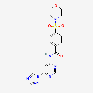 N-(6-(1H-1,2,4-triazol-1-yl)pyrimidin-4-yl)-4-(morpholinosulfonyl)benzamide