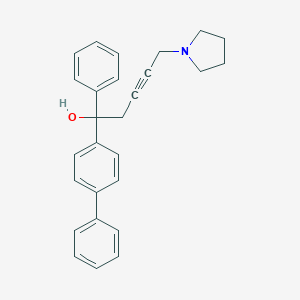 molecular formula C27H27NO B286612 1-(Biphenyl-4-yl)-1-phenyl-5-(pyrrolidin-1-yl)pent-3-yn-1-ol 