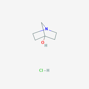 molecular formula C6H12ClNO B2866120 1-氮杂双环[2.2.1]庚烷-4-醇；盐酸盐 CAS No. 2418691-99-1