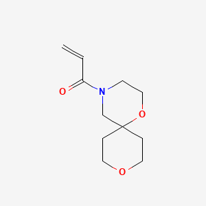molecular formula C11H17NO3 B2866128 1-(1,9-Dioxa-4-azaspiro[5.5]undecan-4-yl)prop-2-en-1-one CAS No. 2196080-22-3