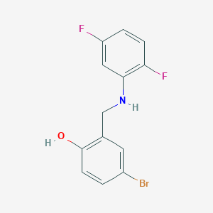 4-Bromo-2-{[(2,5-difluorophenyl)amino]methyl}phenol