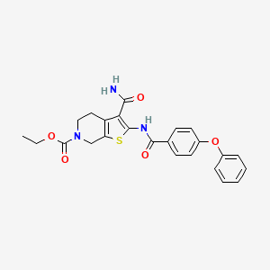 ethyl 3-carbamoyl-2-(4-phenoxybenzamido)-4,5-dihydrothieno[2,3-c]pyridine-6(7H)-carboxylate