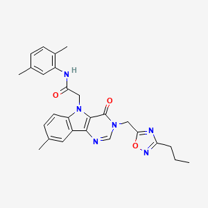 N-(2-chlorobenzyl)-1-[(2-oxo-3-propyl-2,3-dihydro-1,3-benzothiazol-6-yl)sulfonyl]piperidine-4-carboxamide