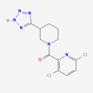 3,6-dichloro-2-[3-(2H-1,2,3,4-tetrazol-5-yl)piperidine-1-carbonyl]pyridine