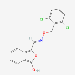 molecular formula C16H11Cl2NO3 B2866149 3-({[(2,6-dichlorobenzyl)oxy]amino}methylene)-2-benzofuran-1(3H)-one CAS No. 339023-47-1