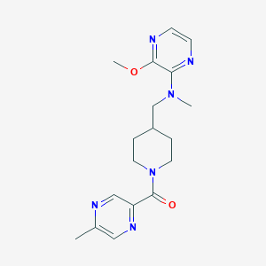 [4-[[(3-Methoxypyrazin-2-yl)-methylamino]methyl]piperidin-1-yl]-(5-methylpyrazin-2-yl)methanone